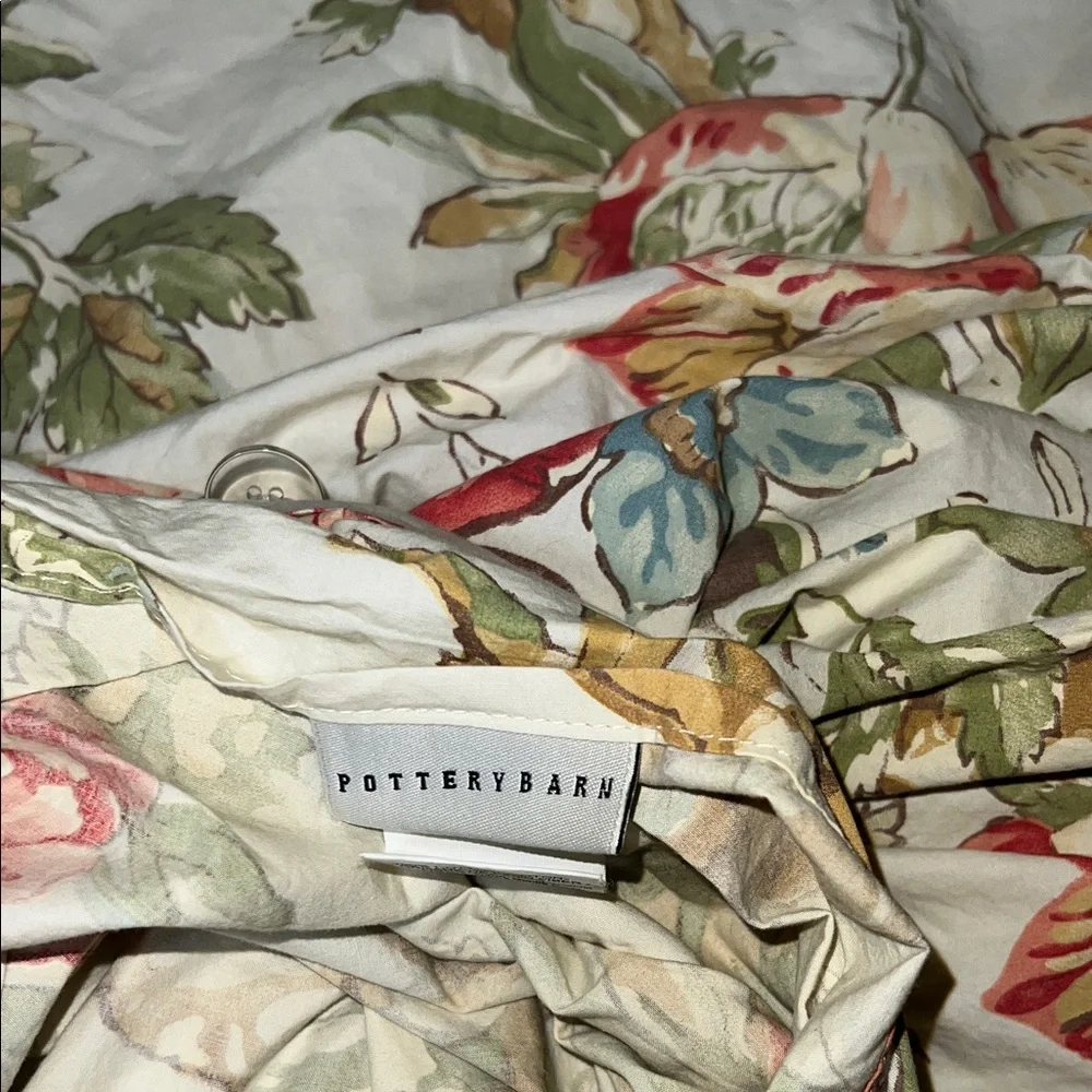 Pottery Barn Floral Duvet Katherine Botanical Cover Set - Full/Queen 2 shams set - Picture 8 of 12